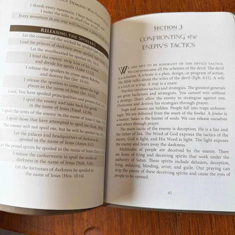 John Eckhardt Prayers That Rout Demons w/Prayer LEATHER Bound Spiritual Warfare